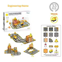 New Magnetic Building Blocks, Strong Magnetic Electric Rail Vehicle Planning, Urban Traffic Structures, Colored Window Series, Magnetic