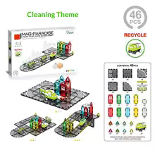 New Magnetic Building Blocks, Strong Magnetic Electric Rail Vehicle Planning, Urban Traffic Structures, Colored Window Series, Magnetic