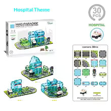 New Magnetic Building Blocks, Strong Magnetic Electric Rail Vehicle Planning, Urban Traffic Structures, Colored Window Series, Magnetic