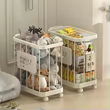 Combine Dirty Clothes Basket Narrow Rolling Laundry Basket with Wheels Home Bathroom Mobile Laundry Storage Box Organizer