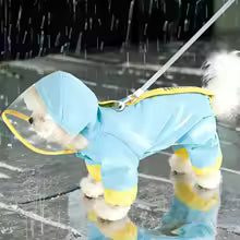 Dog Reflective Color Blocking Durable Raincoat Waterproof Pet Outdoor Windproof Supplies for Small to Medium Dogs Jumpsuits Dog Clothes