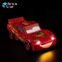 Lego Lightning McQueen 77255 Model DIY Toy Set LED Light Kit Building Blocks Not Included.