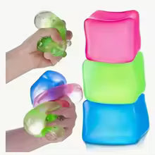 Soft Maltose Cube Clear Ice Block Squeeze Ball Slow Return Stress Relief Anxiety Reducer Toy