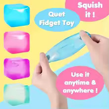 Soft Maltose Cube Clear Ice Block Squeeze Ball Slow Return Stress Relief Anxiety Reducer Toy