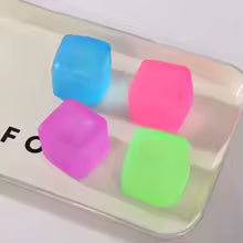 Soft Maltose Cube Clear Ice Block Squeeze Ball Slow Return Stress Relief Anxiety Reducer Toy