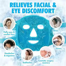 Anti-Wrinkle, Anti-Fatigue, Skin Firming Spa Hot and Cold Therapy Ice Pack Cooling Massage Ice Gel Face Mask