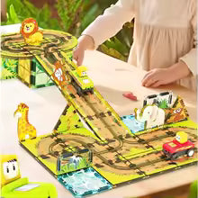 New Magnetic Building Blocks, Strong Magnetic Electric Rail Vehicle Planning, Urban Traffic Structures, Colored Window Series, Magnetic